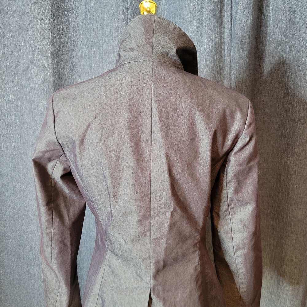 Chambray Blaser By Merona. Denim Coat Jacket Work Classic Stylish Versatile Cute - Picture 4 of 5